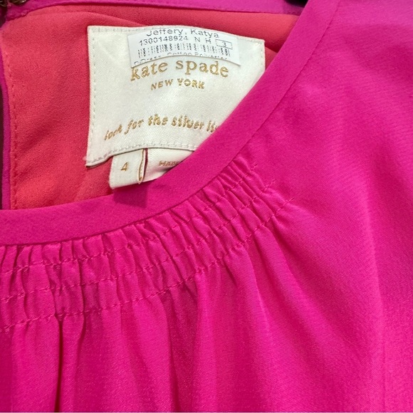 Kate Spade Silk Floral Printed Long Sleeve Dress - Picture 2 of 3